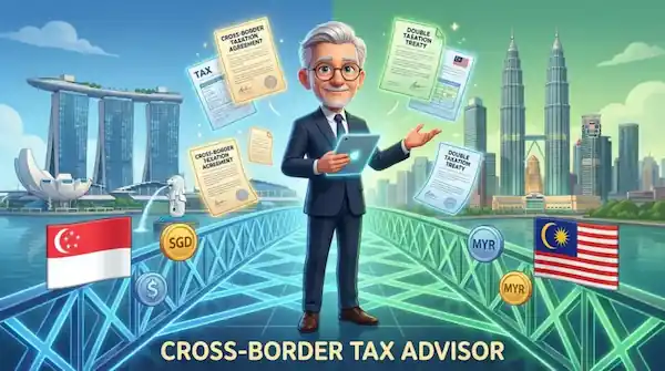 What is the main tax issue in a Singapore–Malaysia structure?