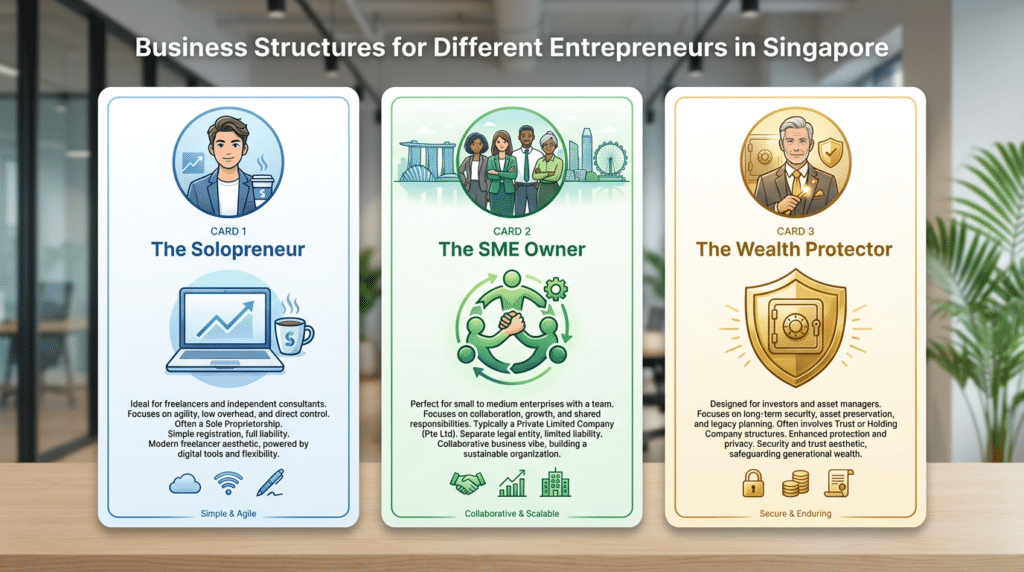 Business Structures for Different Entrepreneurs in Singapore