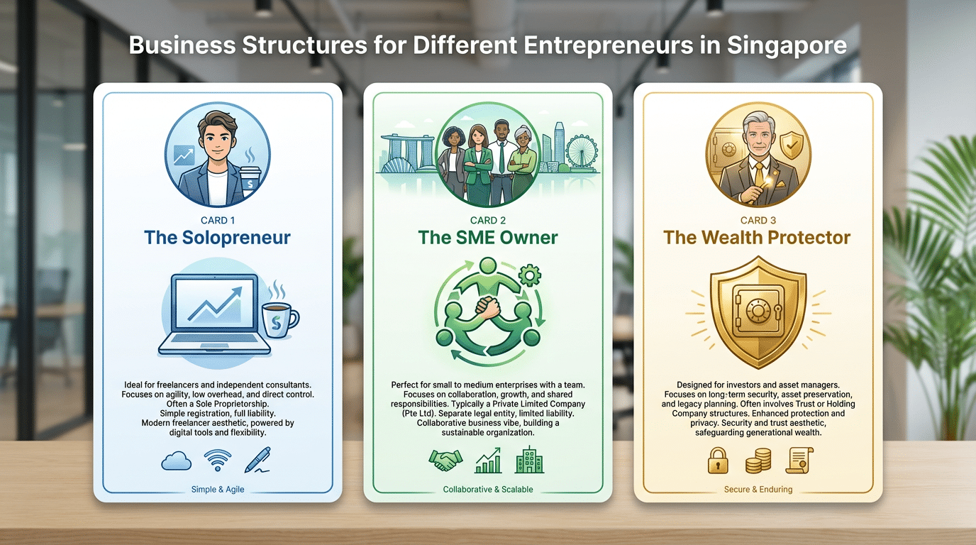 Business Structures for Different Entrepreneurs in Singapore